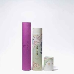 OMALA Purple and White Yoga Mat Set
